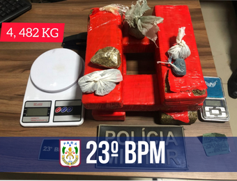 PM prende dupla com mais de 4kg de drogas