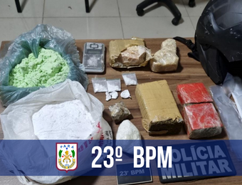 23º BPM prende homem e apreende mais de 3kg de drogas em Parauapebas