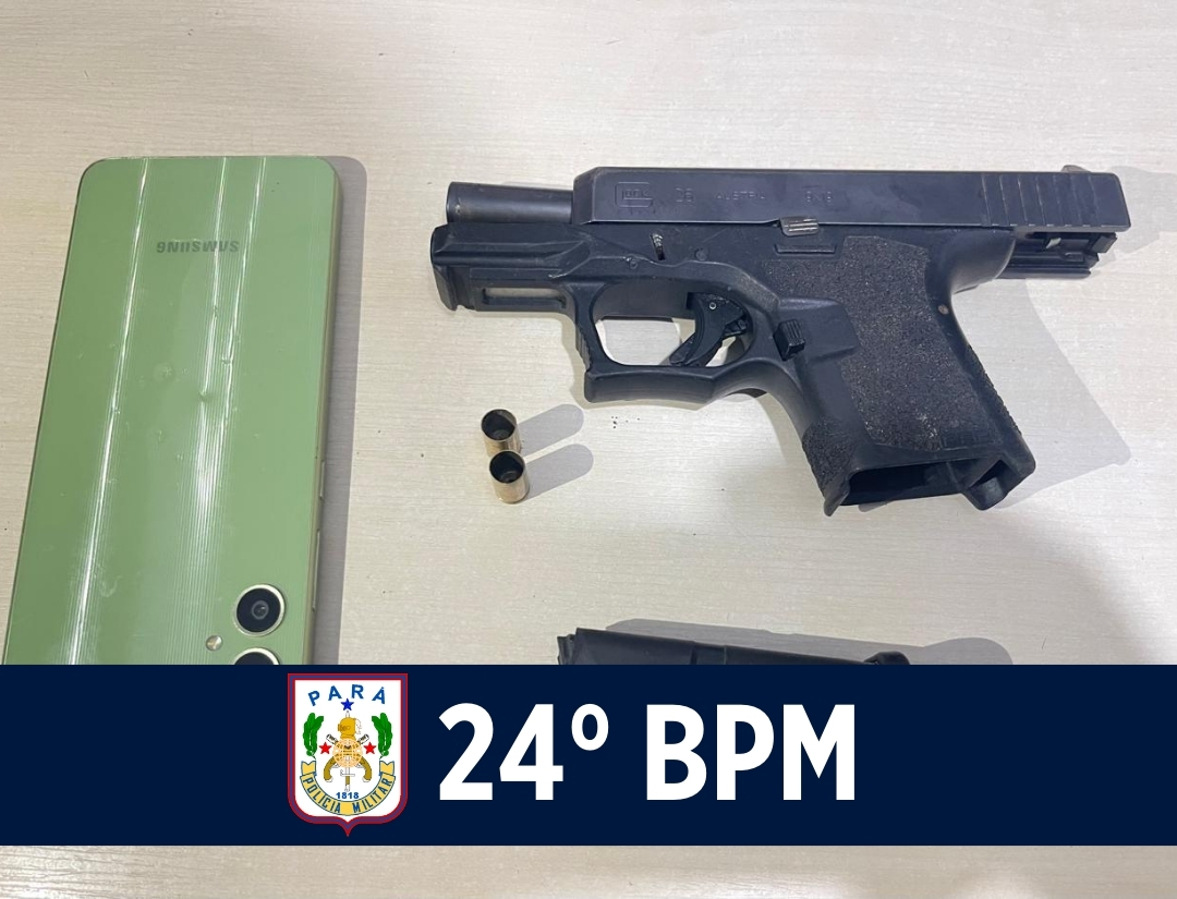 24º BPM prende dupla por roubo, cárcere privado e porte ilegal de arma de fogo em Ananindeua