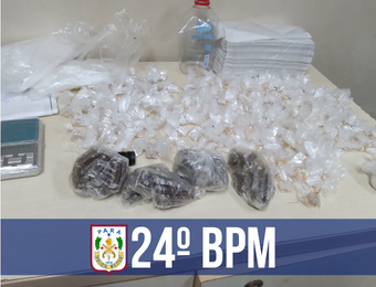 24º BPM desarticula ponto de tráfico de drogas no Tapanã   
