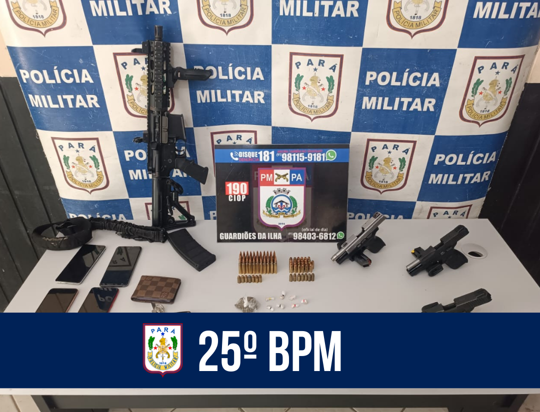 PM prende quadrilha e apreende um grande arsenal de armas em Mosqueiro