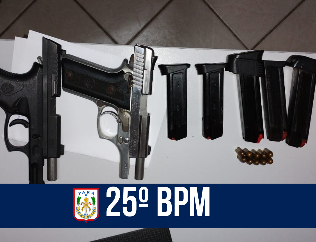 Em Mosqueiro, ação da PM apreende duas armas de fogo