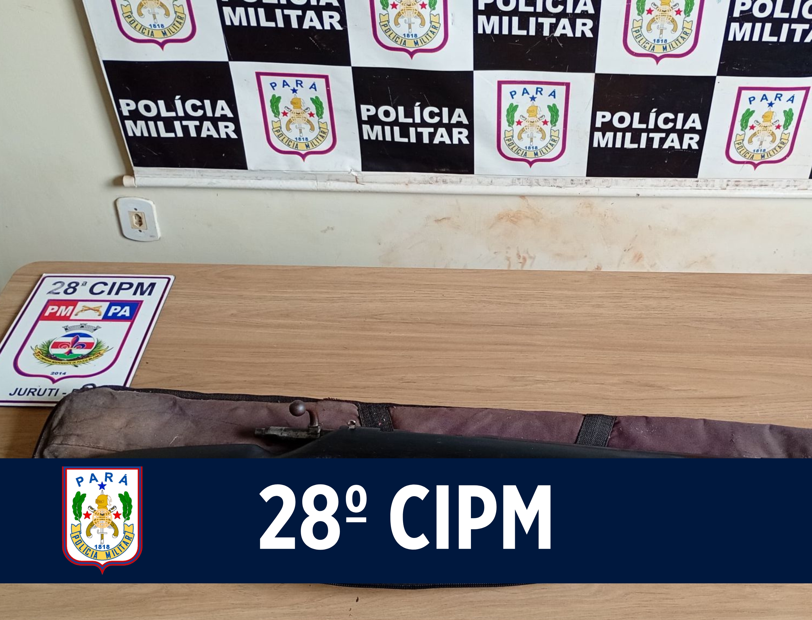 28ª CIPM prende homem com mandado de prisão em aberto e apreende arma e munições em Juruti
