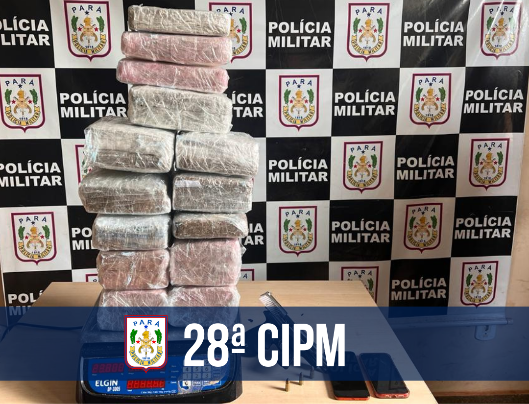 Em Juruti, 28ª CIPM prende casal com 23kg de drogas