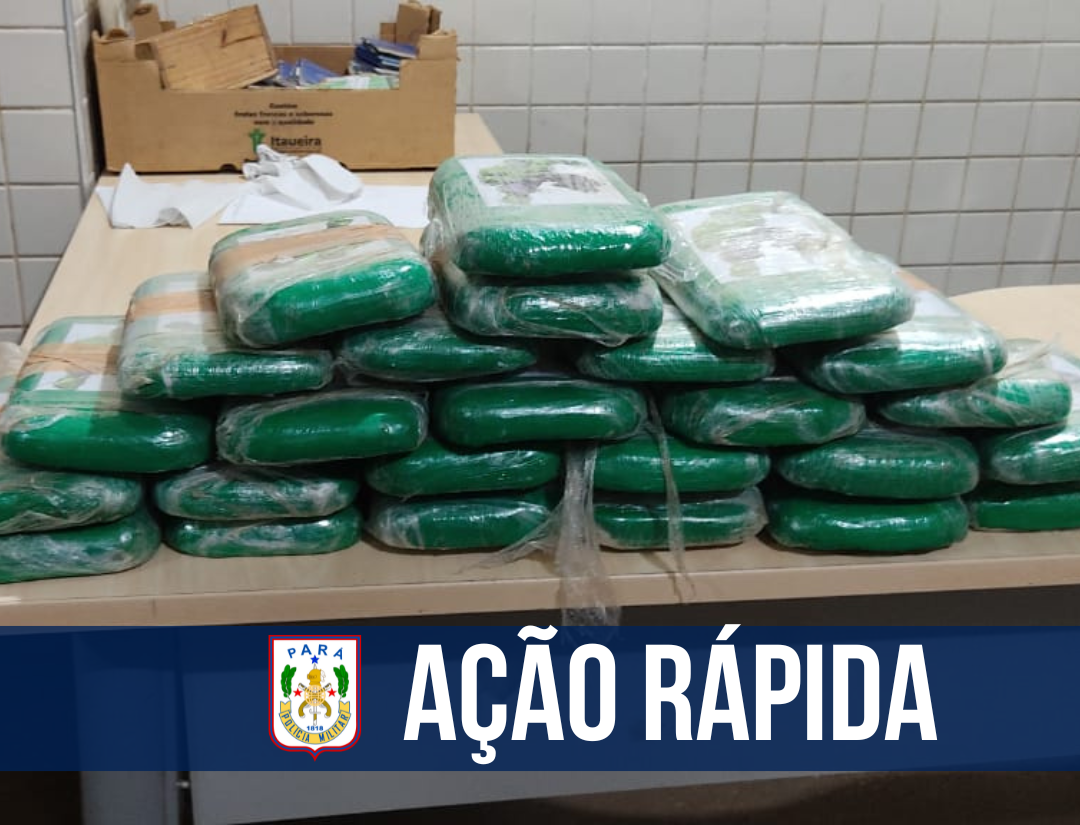 PM realiza prisões e apreende 25kg de drogas em embarcação, no Baixo Amazonas