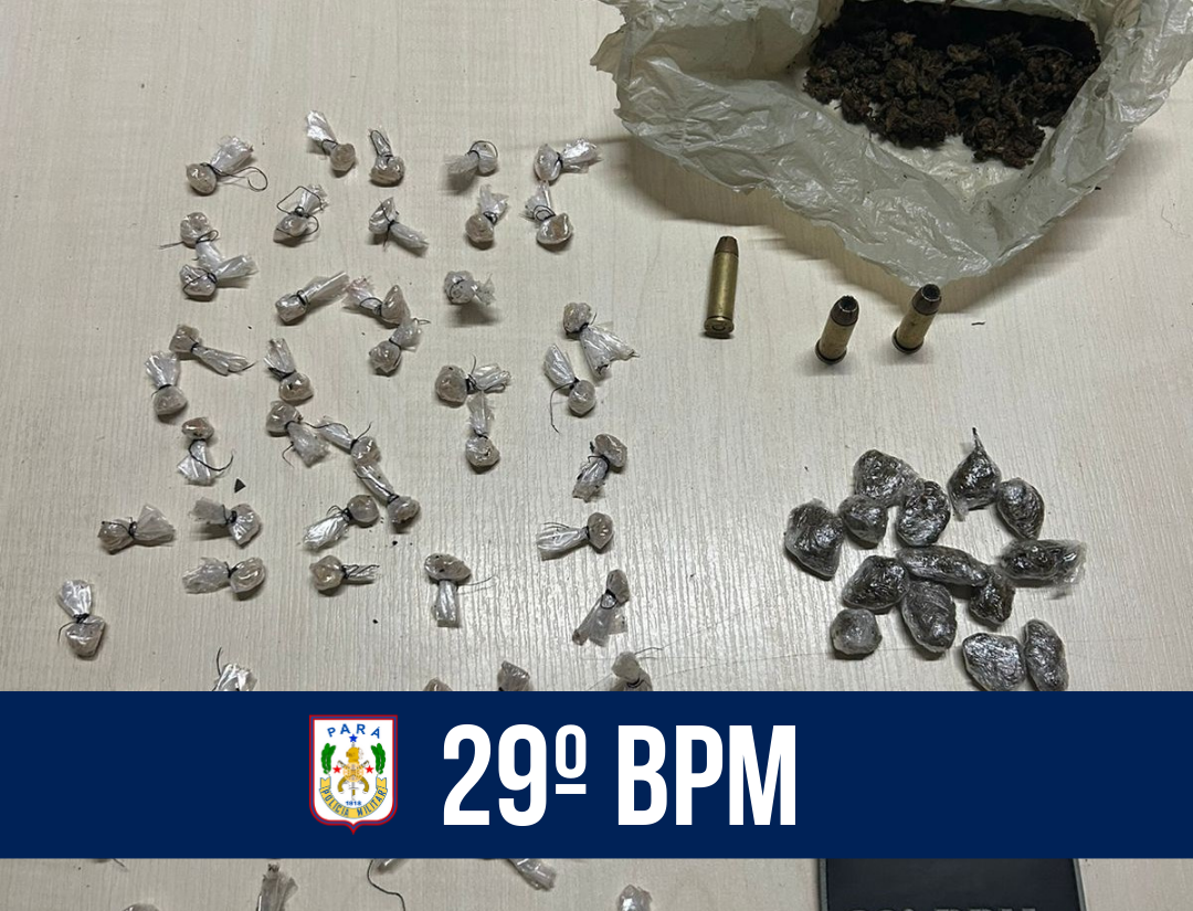 Em Ananindeua, PM prende homem com drogas e munições