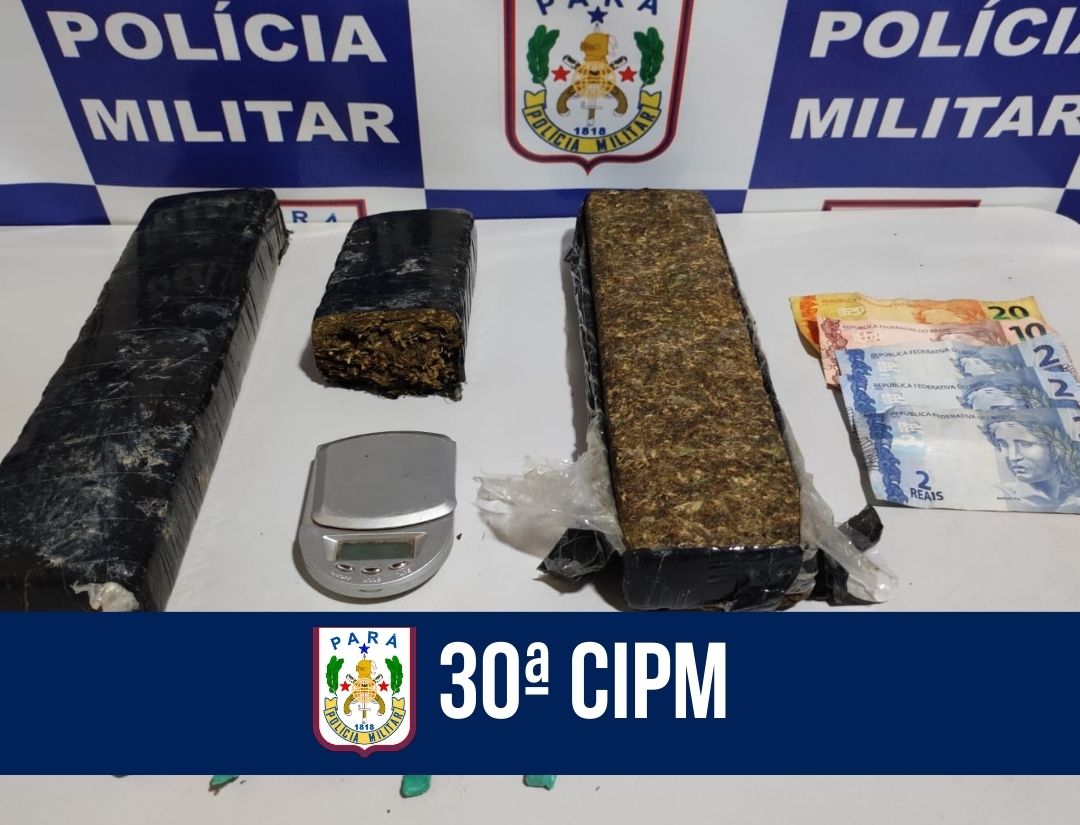 30ª CIPM prende homens por tráfico de entorpecentes, em Santana do Araguaia