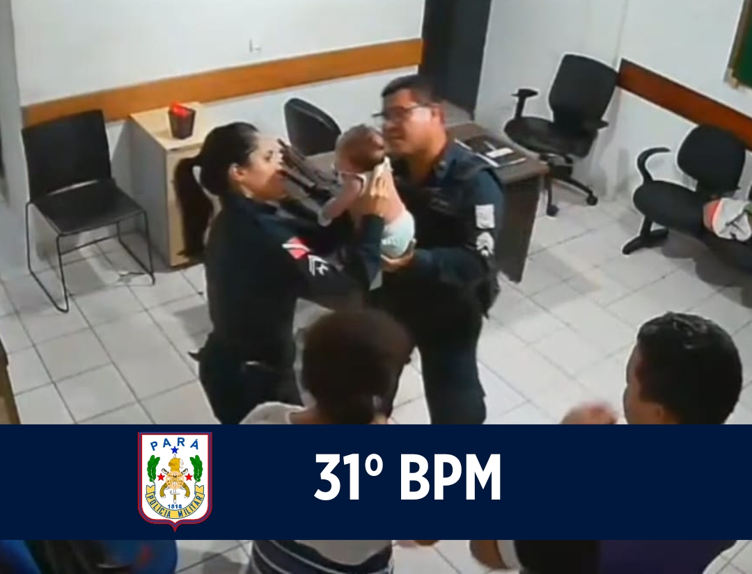 Policiais realizam manobra de primeiros socorros e salvam bebê engasgado em Abaetetuba