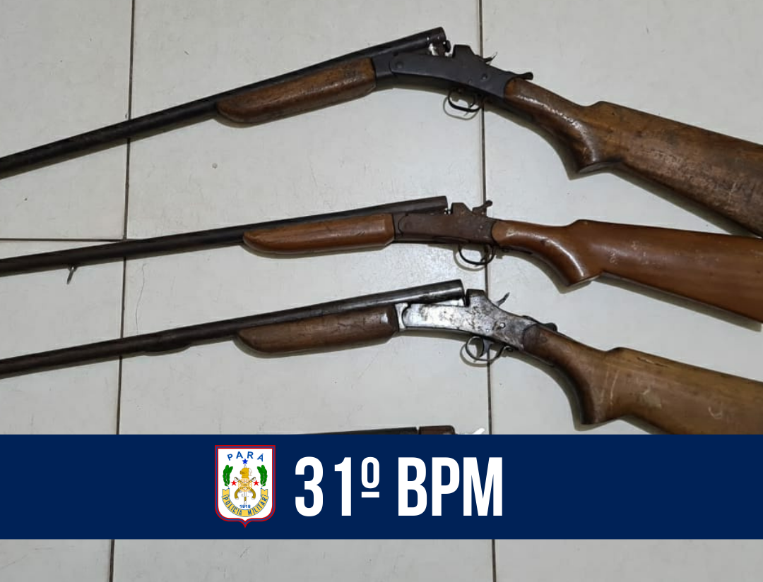 Guarnição embarcada do 31° Batalhão apreende armas de fogo em Abaetetuba