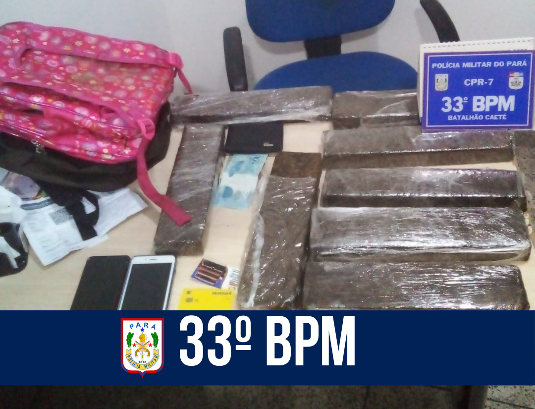 Em Bragança, casal é preso com mais de 7kg de maconha