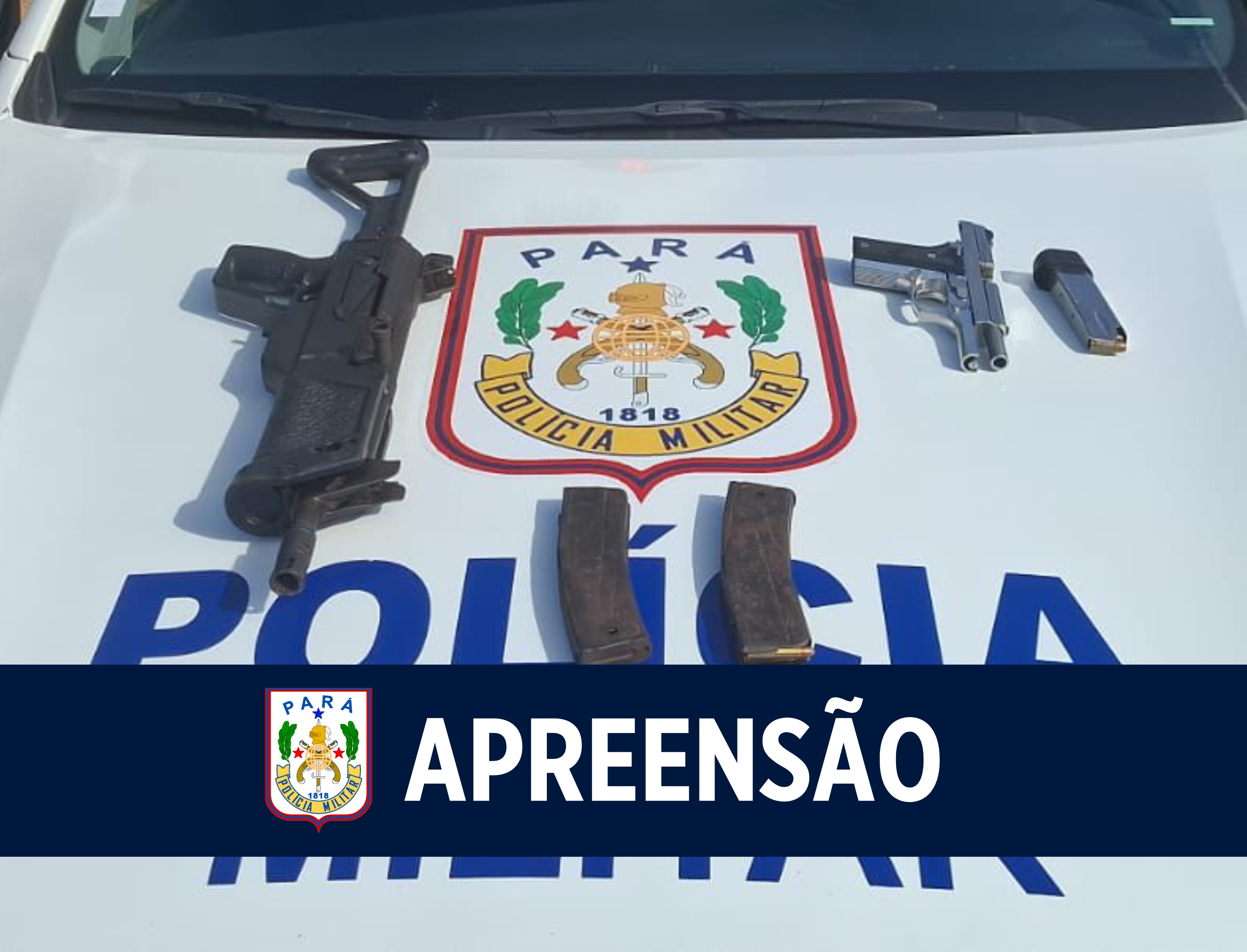 33º BPM realiza apreensão de pistola e carabina com grupo armado em Bragança