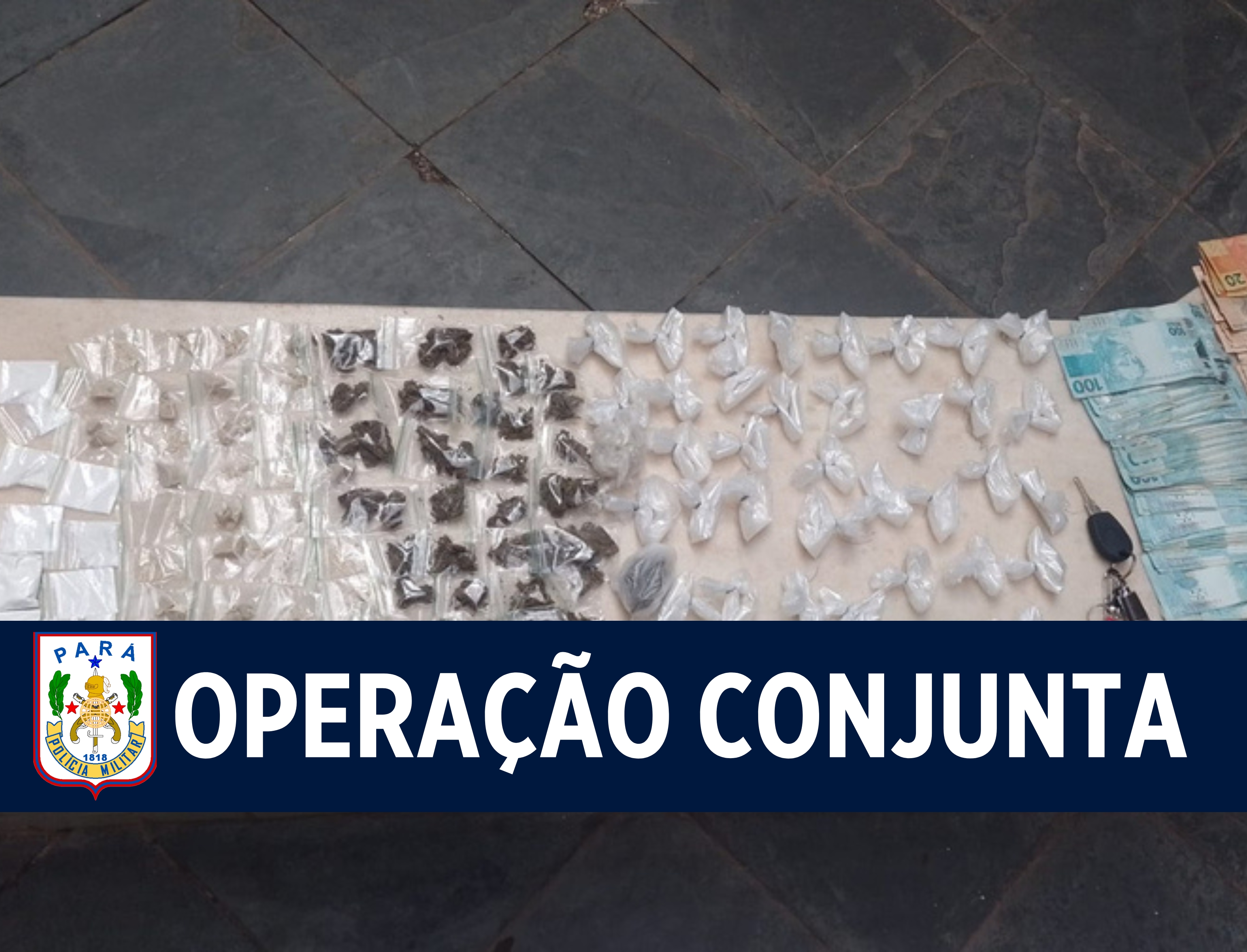 35° BPM Realiza prisão e apreende drogas e dinheiro em Santarém