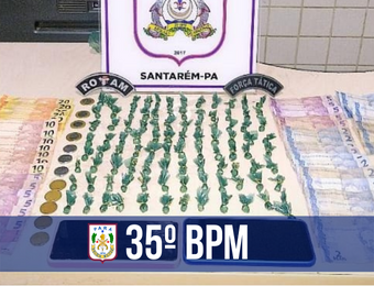No Baixo Amazonas, 35º BPM prende suspeito de tráfico de drogas