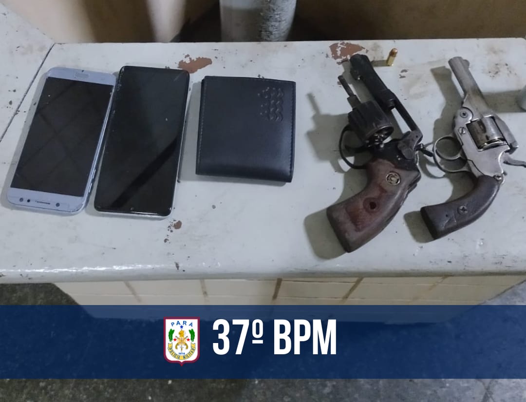 PM apreende duas armas de fogo durante tentativa de sequestro, em Belém