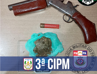 PM apreende drogas e arma de fogo em Vigia