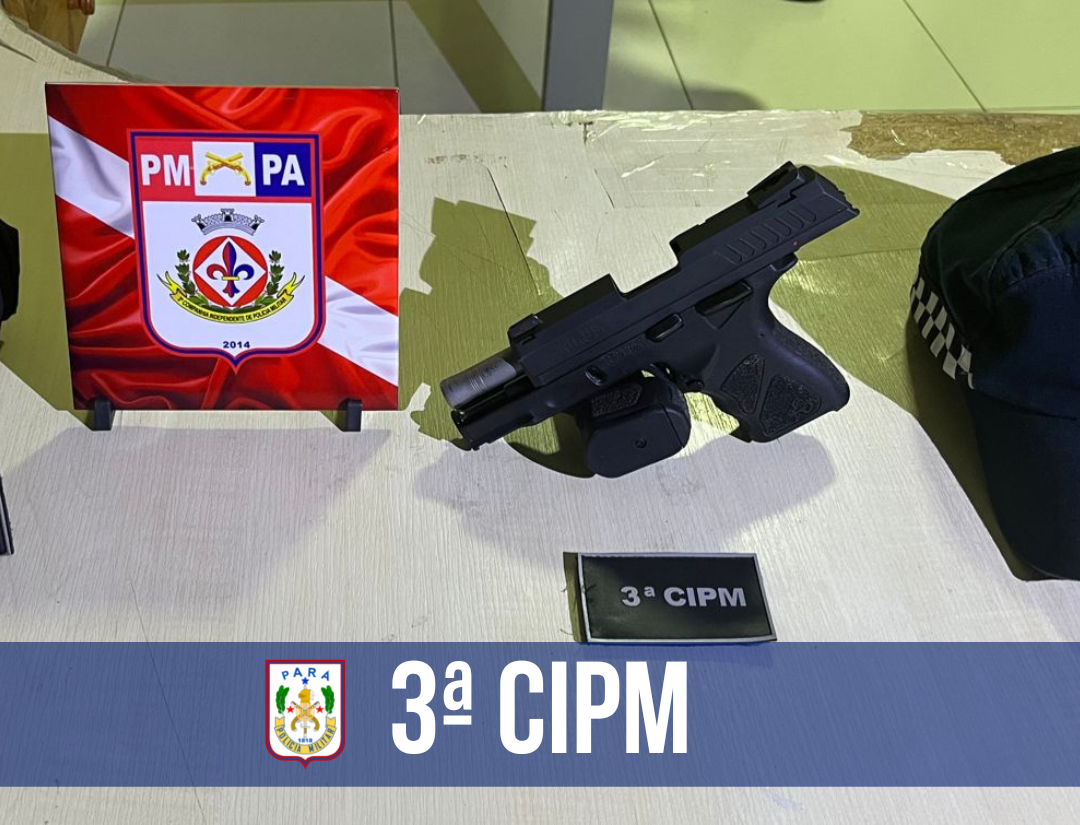 3ª CIPM prende dupla suspeita de homicídio e porte ilegal de arma de fogo