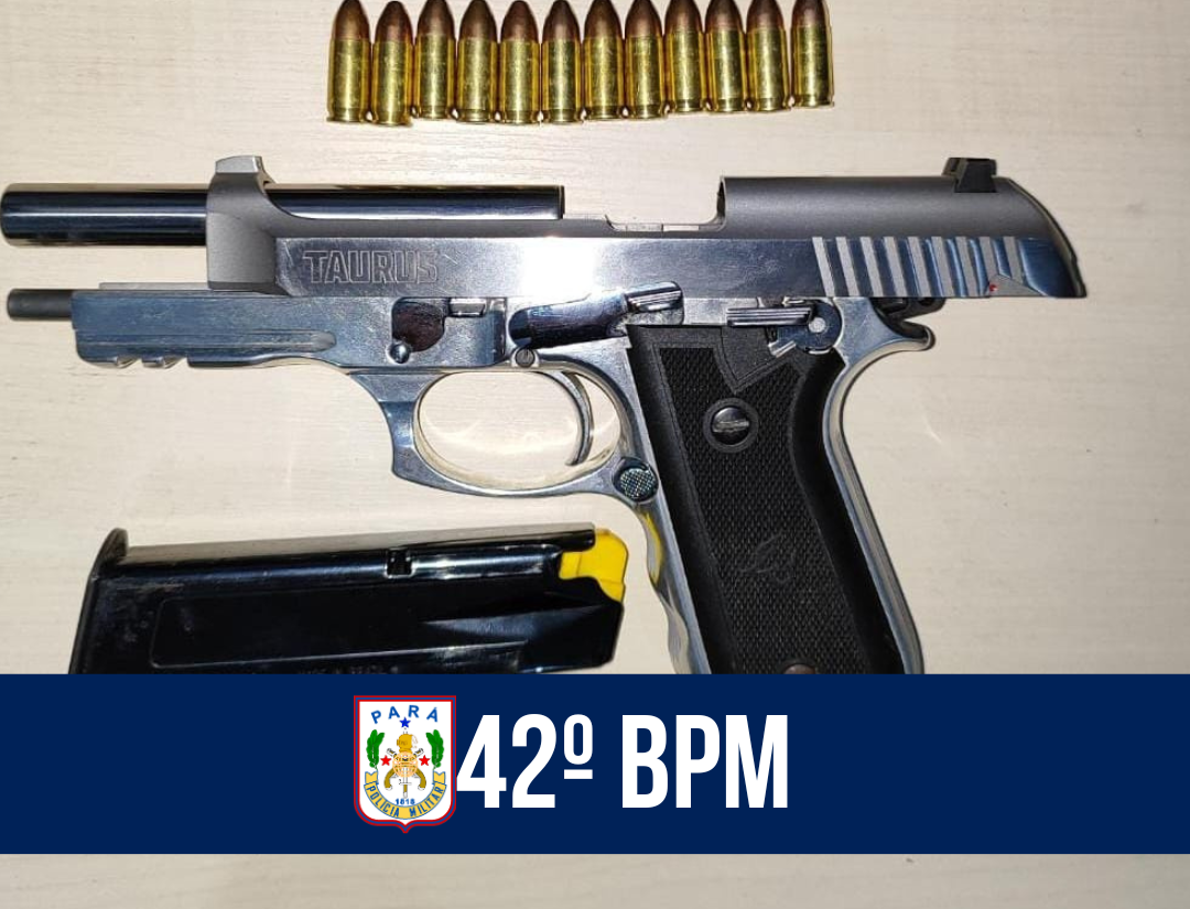Em Irituia, 42° BPM prende suspeito por porte ilegal de arma de fogo