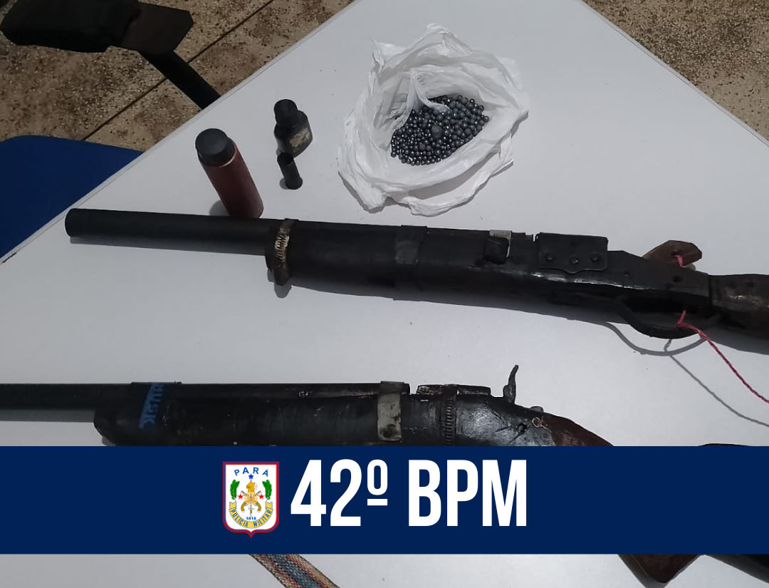 42º BPM prende suspeito por ameaça e posse ilegal de armas de fogo em São Miguel do Guamá