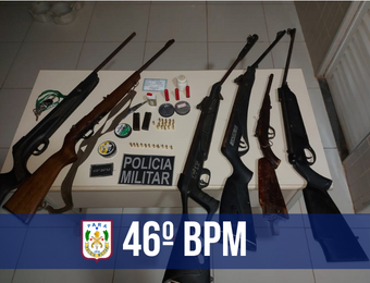 PM prende trio por porte ilegal de armas em Novo Progresso