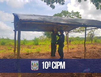 10ª CIPM e Funai desmontam acampamento irregular em terra indígena