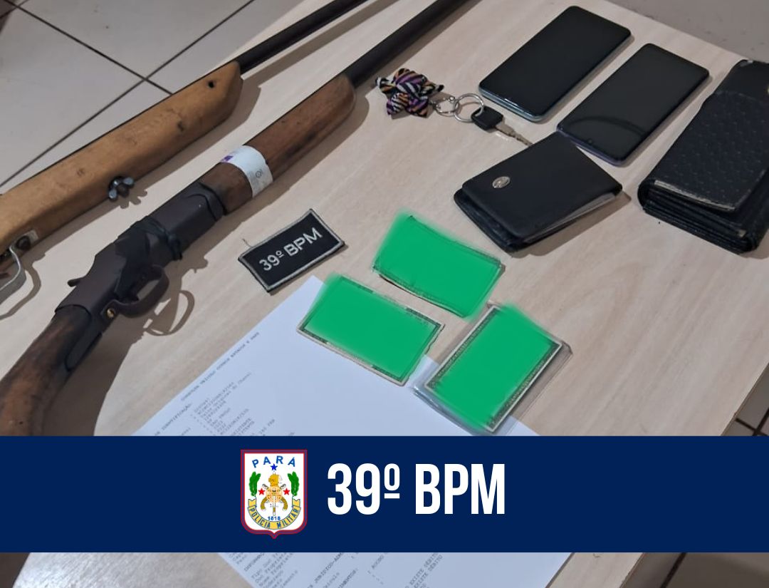 39º BPM apreende duas armas de fogo em Benevides 