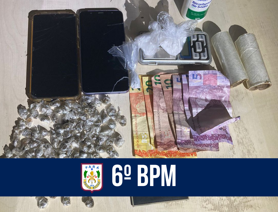 6º BPM prende três homens por tráfico de drogas em Ananindeua