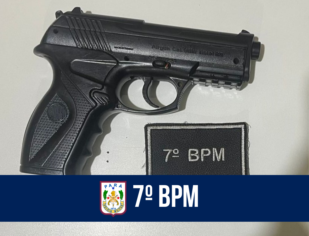 7º BPM prende homem por uso ilegal de um simulacro de arma de fogo em Redenção