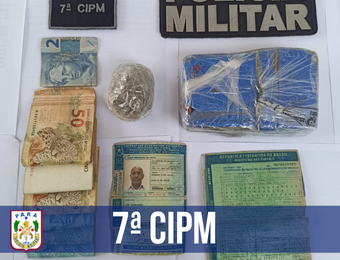 7ª CIPM apreende dinheiro e maconha com suspeito de tráfico em Novo Progresso