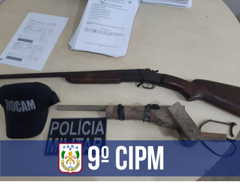 9ª CIPM apreende armas de fogo em São Miguel do Guamá 
