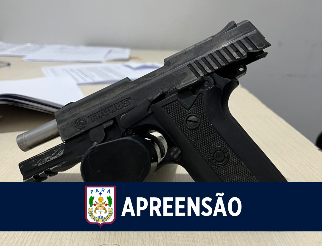 Arma de fogo é apreendida por guarnição da PM em Belém
