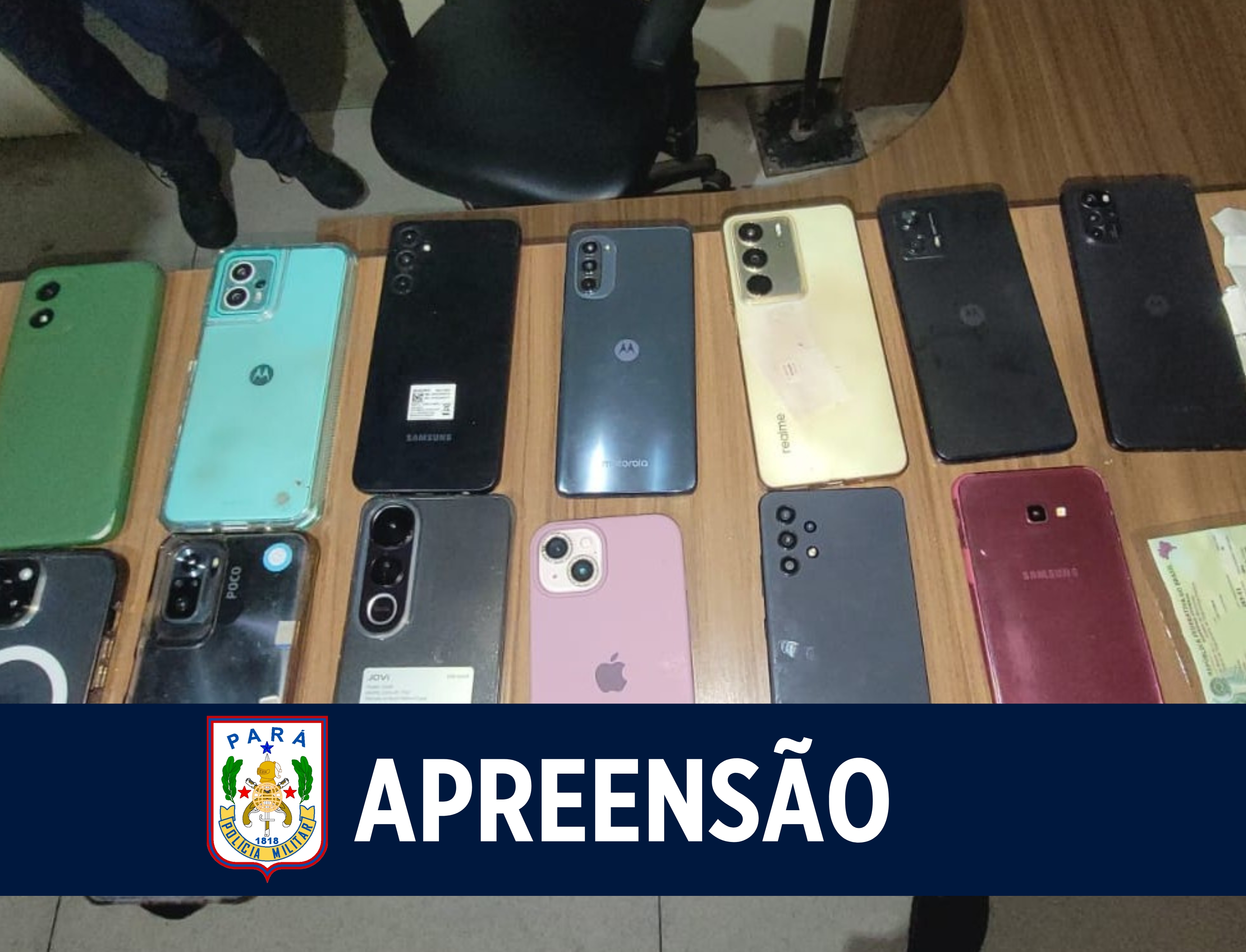 Game Over: 24° BPM recupera 13 aparelhos celulares no bairro Cabanagem, em Belém
