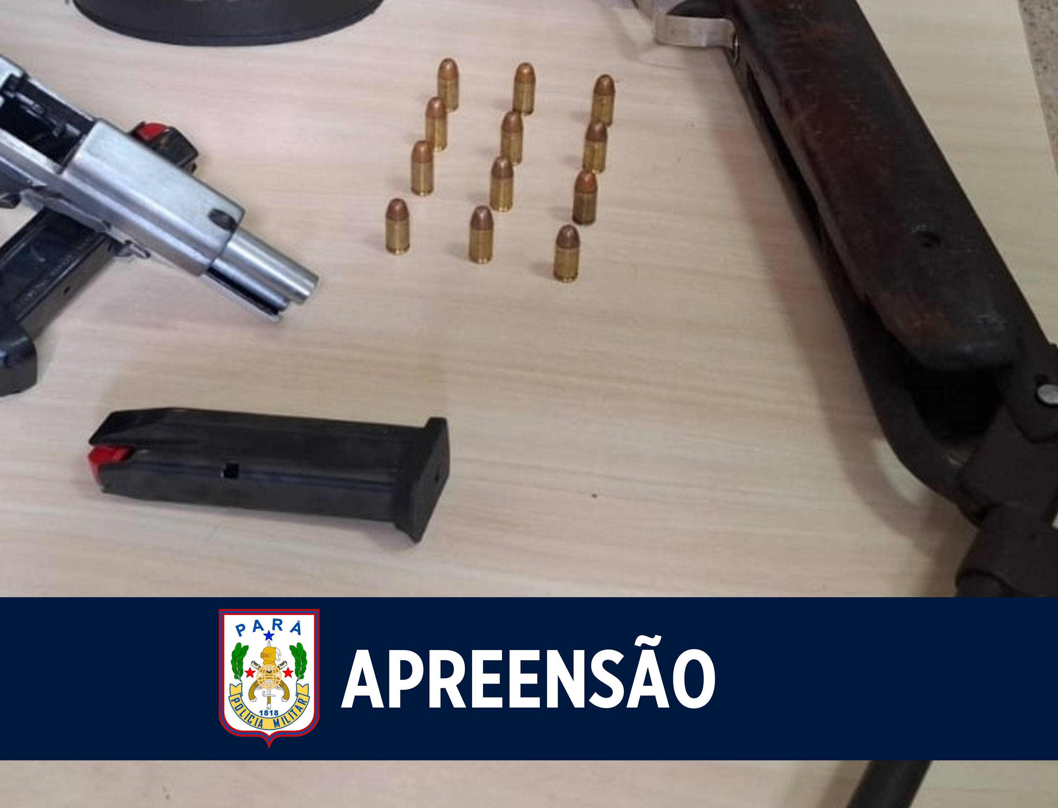 Ação da PM apreende armas e munições em Icoaraci