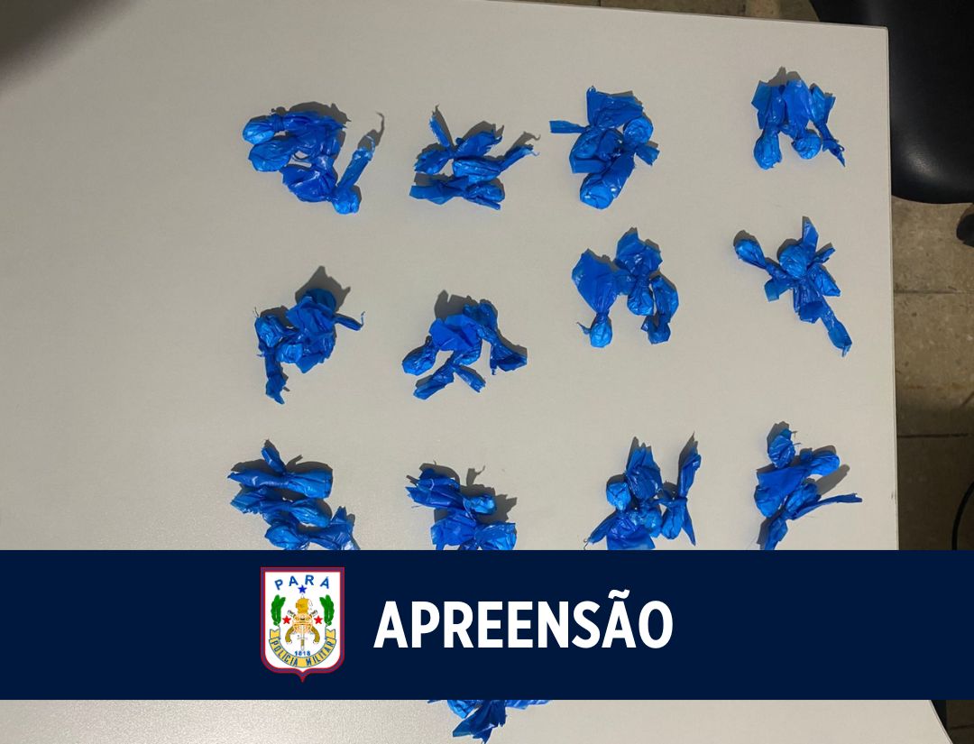 Em Belém, 20º BPM prende homem por tráfico de drogas