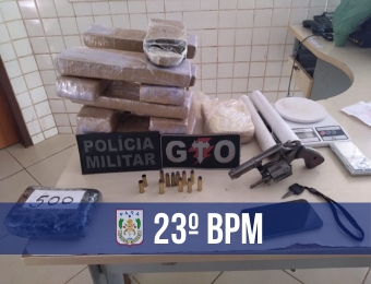 Ação da PM apreende arma, munições e mais de 11 Kg de drogas  em Parauapebas