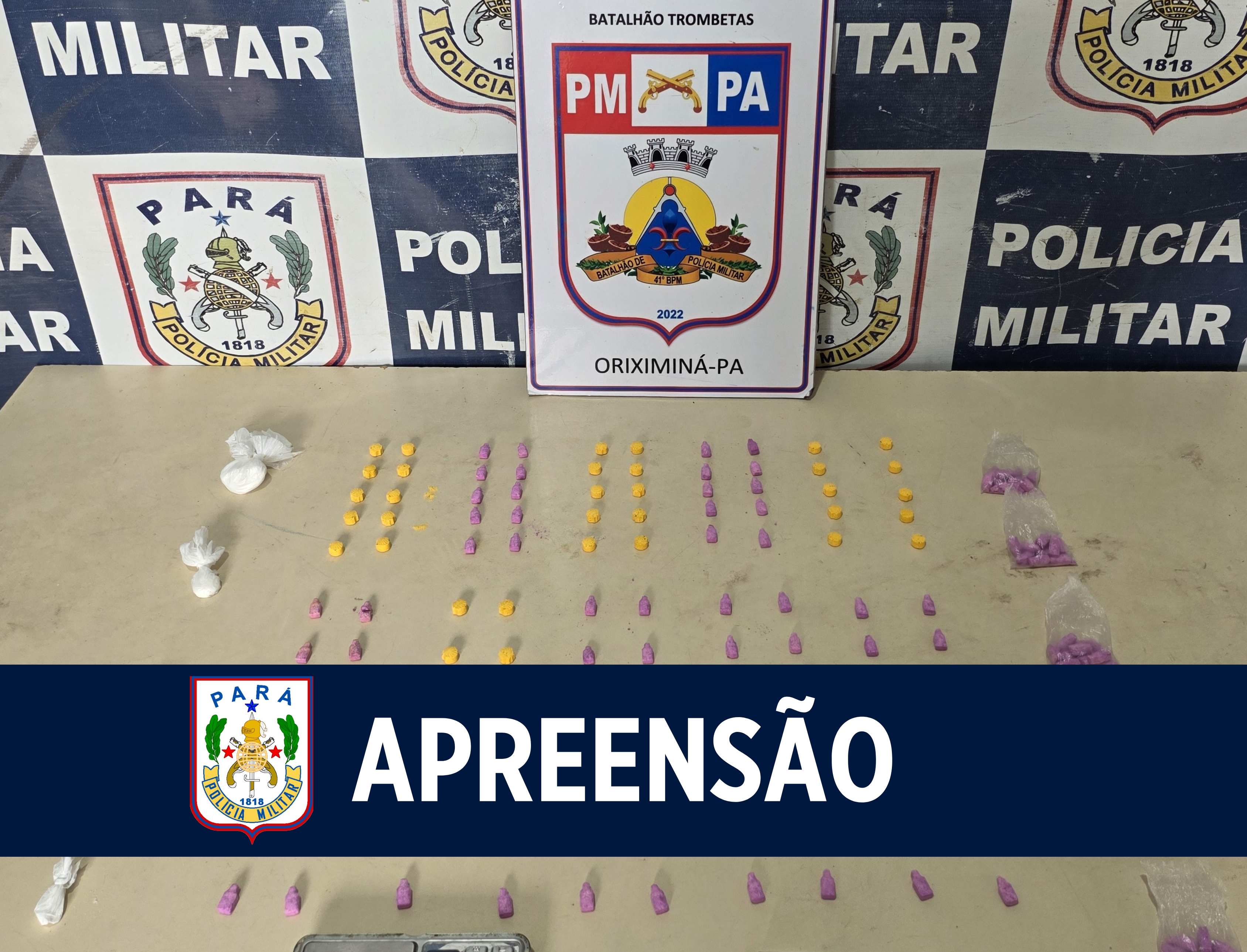 Ação da PM apreende drogas e cumpre mandando de prisão em Oriximiná 