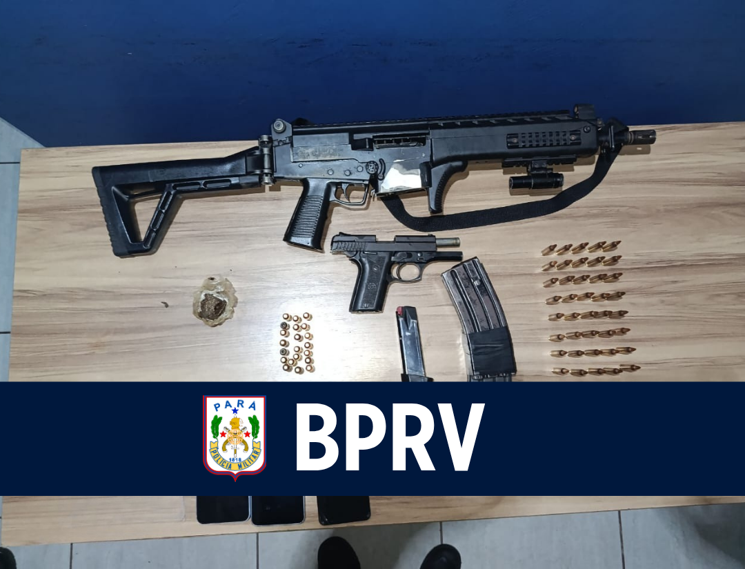 PM prende três homens e apreende fuzil e pistola durante operação na Alça Viária