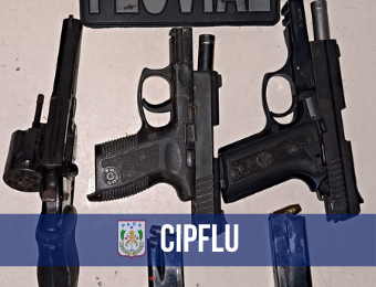 CIPFlu apreende 3 armas de fogo na Ilha das Onças