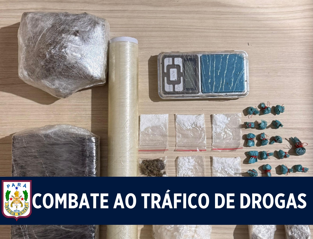 1° BME apreende entorpecentes e prende homem em Marabá