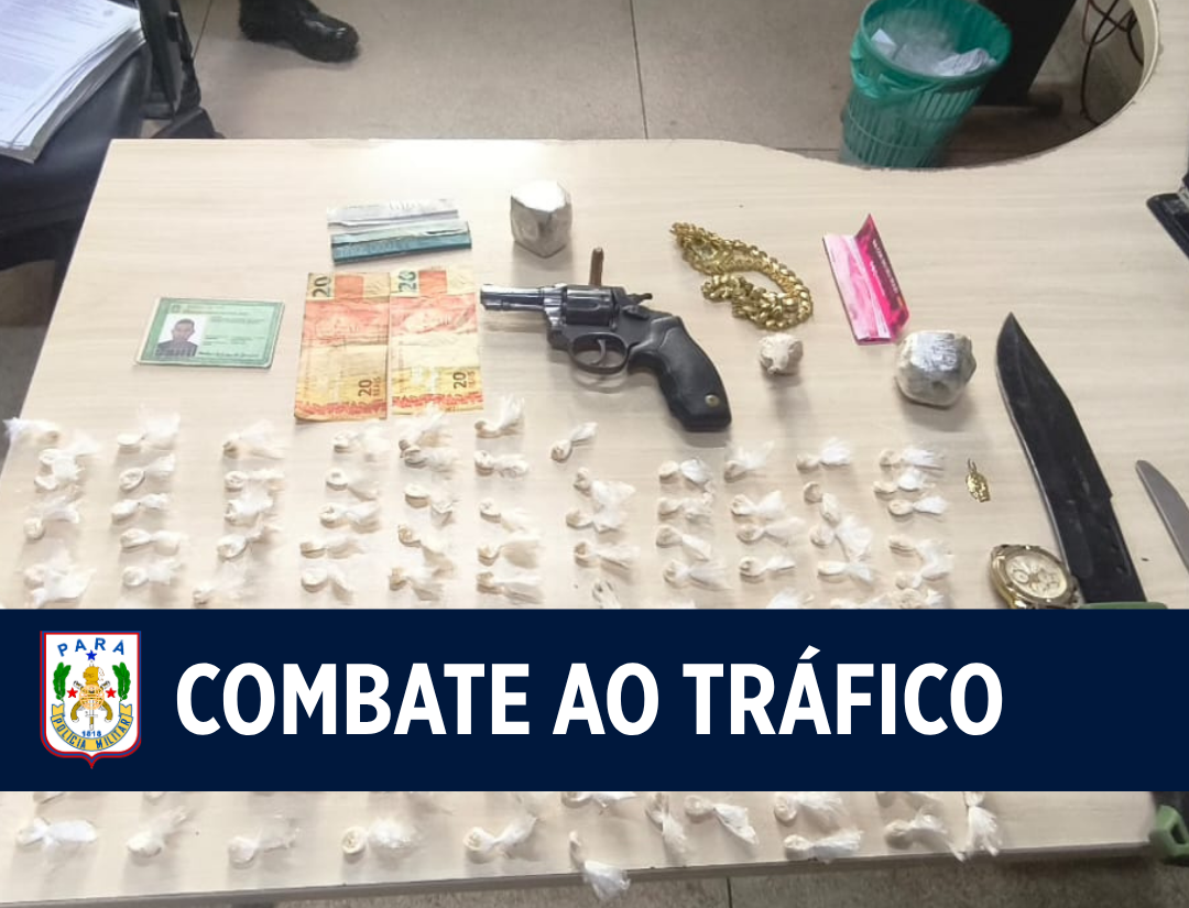 8° Batalhão realiza prisão e apreende drogas e arma de fogo em Cachoeira do Arari