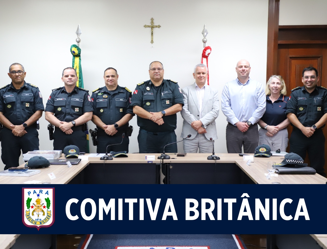 Comitiva britânica visita PM do Pará para conhecer estratégias de segurança da COP30