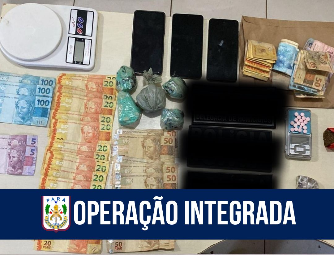 Operação “Salvaguarda” prende dupla e apreende entorpecentes em Abaetetuba