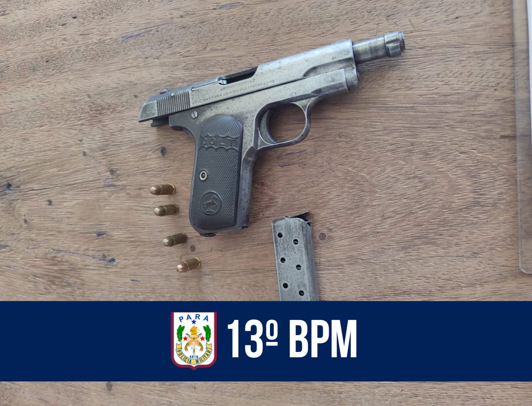 Em Tucuruí, 13º BPM prende dois homens por porte ilegal de arma de fogo 