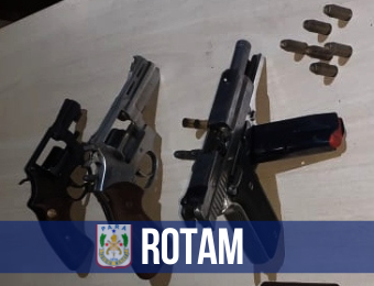 Rotam apreende armas e munições com quadrilha em Santa Isabel do Pará