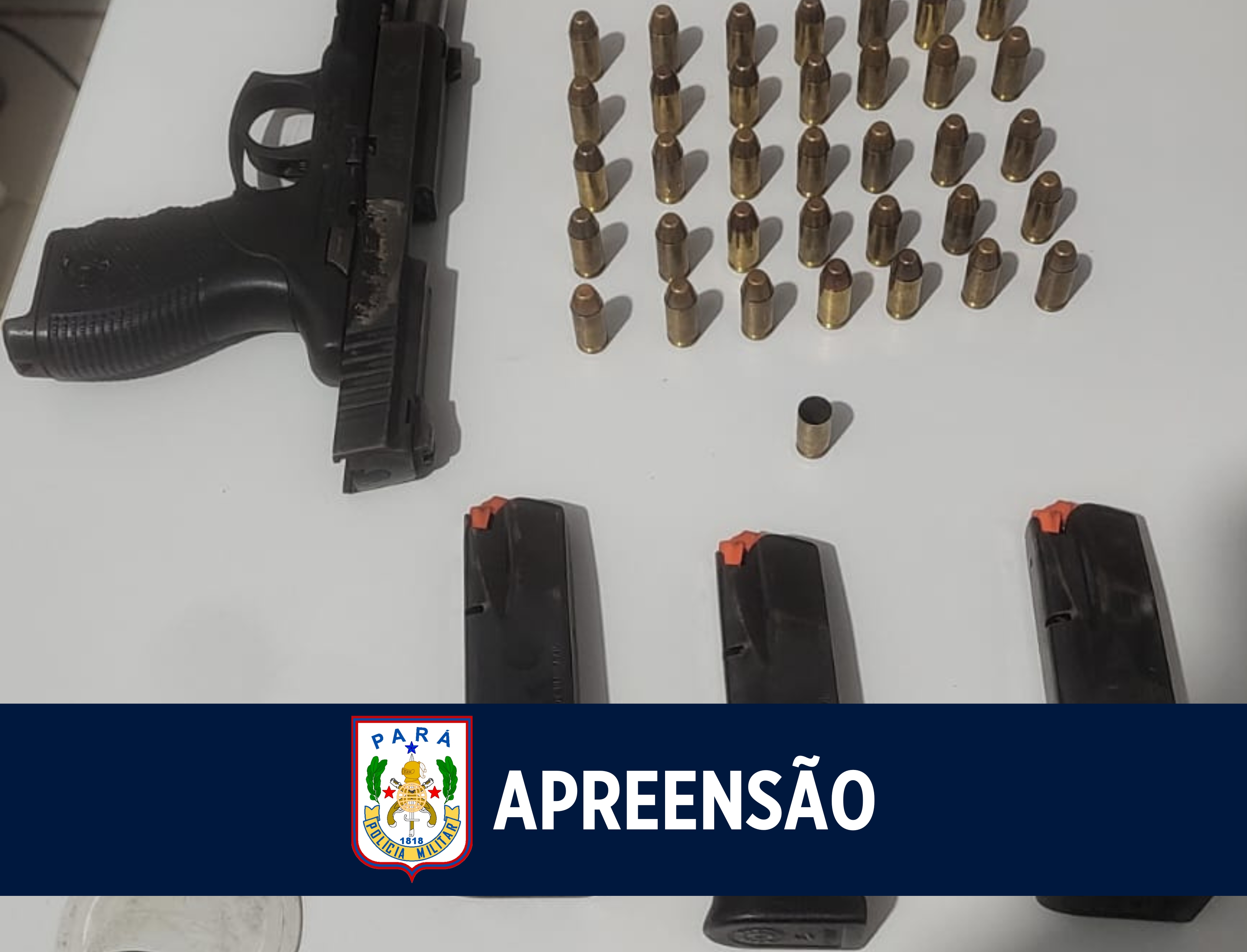 48º BPM apreende armas de fogo e munições no Município de Tomé-Açu