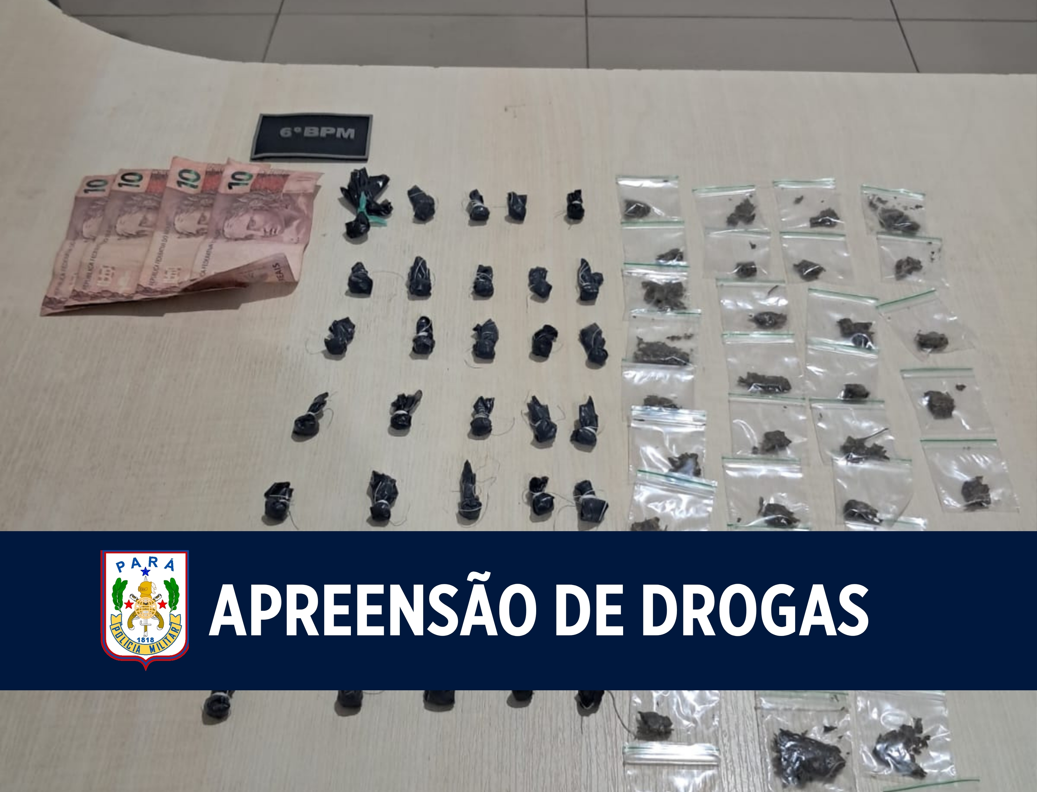 Em Ananindeua, ação da PM apreende entorpecentes