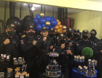 Fãs mirins da Polícia Militar têm surpresa em aniversários