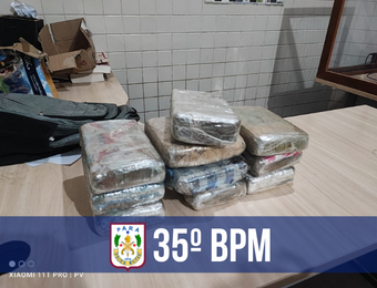 35º BPM apreende 10 tabletes de maconha em Santarém