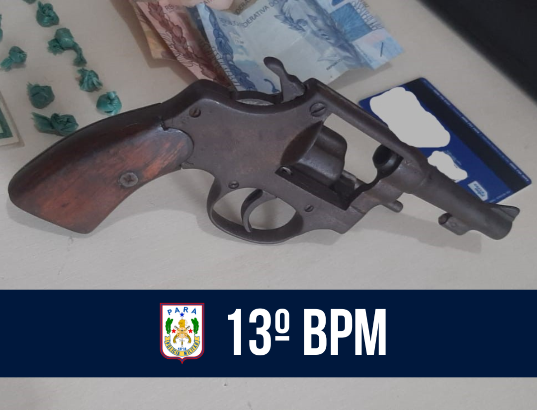 13º BPM desarticula tráfico de drogas e apreende arma de fogo em Breu Branco