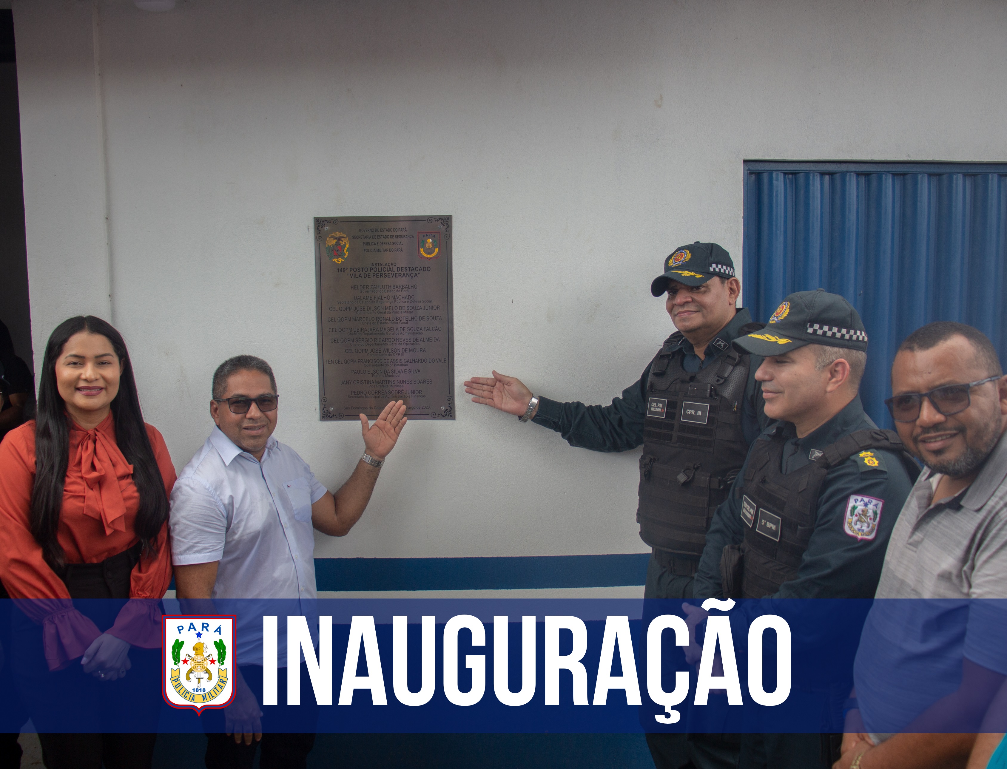 PM inaugura 149° Posto Policial Destacado em São Domingos do Capim