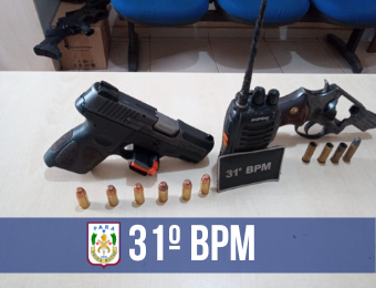 PM apreende armas e evita roubo em Igarapé-Miri